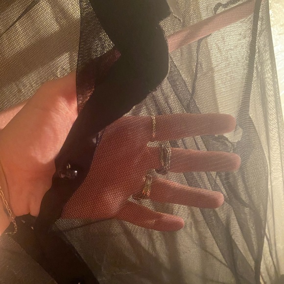 Black sheer unif button down shirt🪶🖤🖤 - Picture 4 of 5